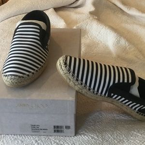 Jimmy Choo Mens Black & White Vlad Espadrilles Sz8